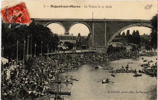 CPA AK NOGENT-sur-MARNE - Le Viaduc le 15 August (659370)