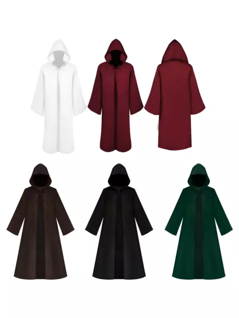 Halloween Costume Mens Hooded Robe Long Sleeve Halloween Cosplay Costume Cloak