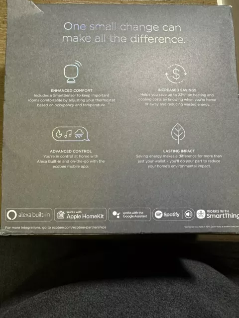 ecobee EB-STATE5-01 Smart Thermostat with Smart Sensor - Black ecobee EB-STATE5-01 Smart Thermostat with Smart Sensor - Black