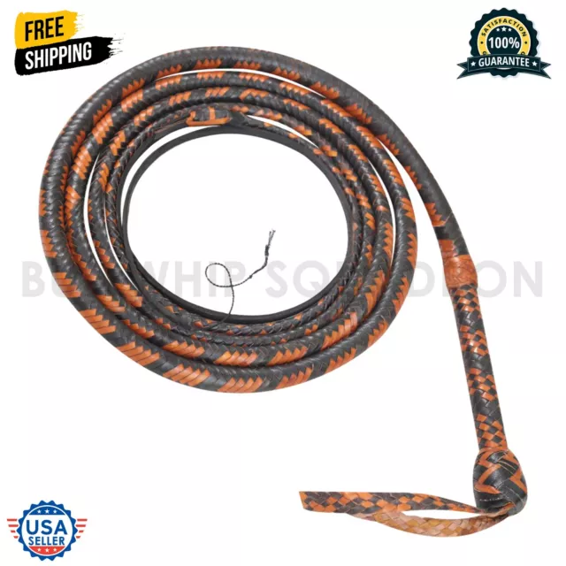 Kangaroo Leather Whip Genuine Kangaroo Hide Leather Bullwhip 4 to 12 Feet Long