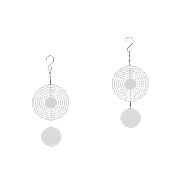 2 Pieces Rotorazer Carillons Éoliens Rotatifs Décor Extérieur Métal