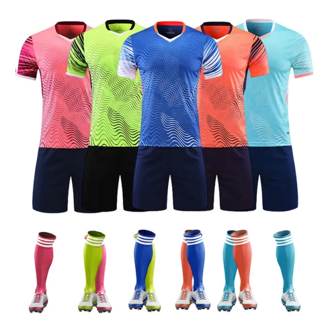 Personalized Boy Girls Kids Mens Football Kits Training Suit Sportswear Shirt