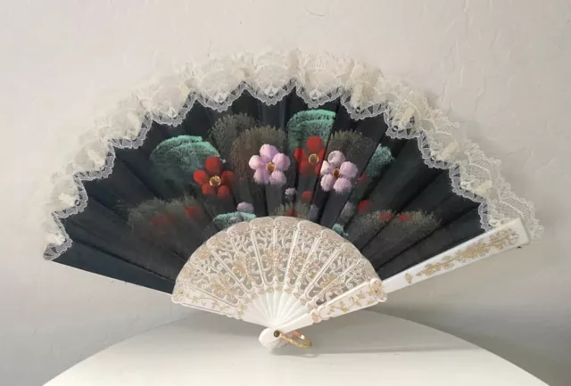 Vintage Hand Fan Chinese Classical Hand Painted Fan Home Decor