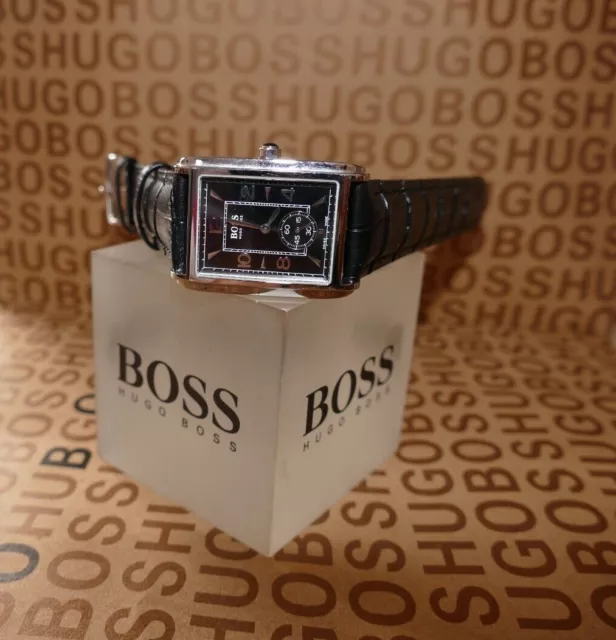 HUGO BOSS METROPOLIS mens black silver designer 1100 suit wrist tank watch 495 215.00 PicClick UK