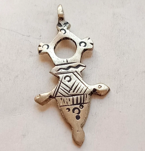 Very Old Rare Ancient Viking Amulet Silver Artefact Authentic Stunning