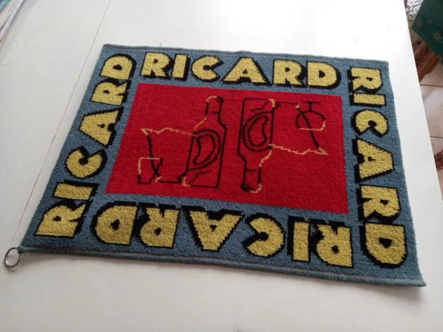 Ancien tapis jeu de cartes Pub RICARD  Avec Motifs 45x60