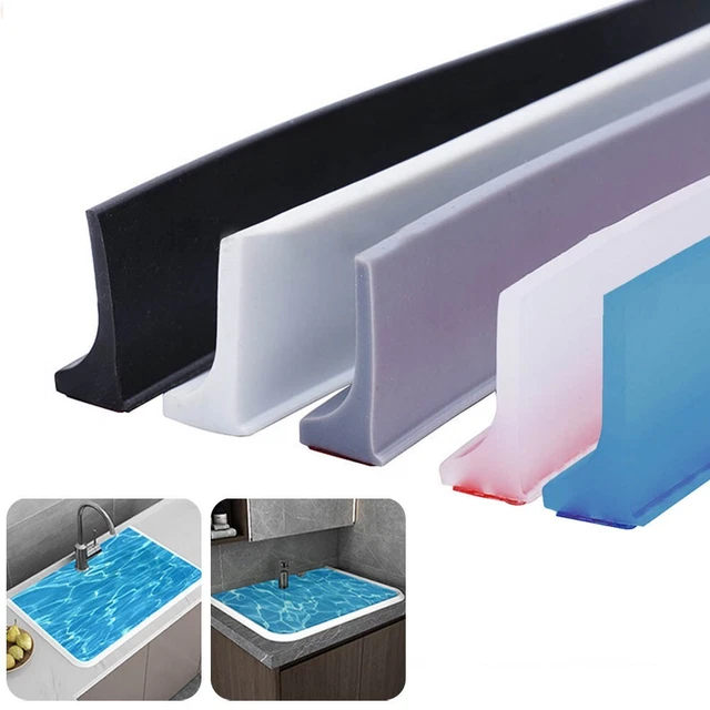 Bande De Rétention D'eau En Silicone Autocollante - 100 Cm X 30 Mm - Pour Séparation Douche/salle De Bain