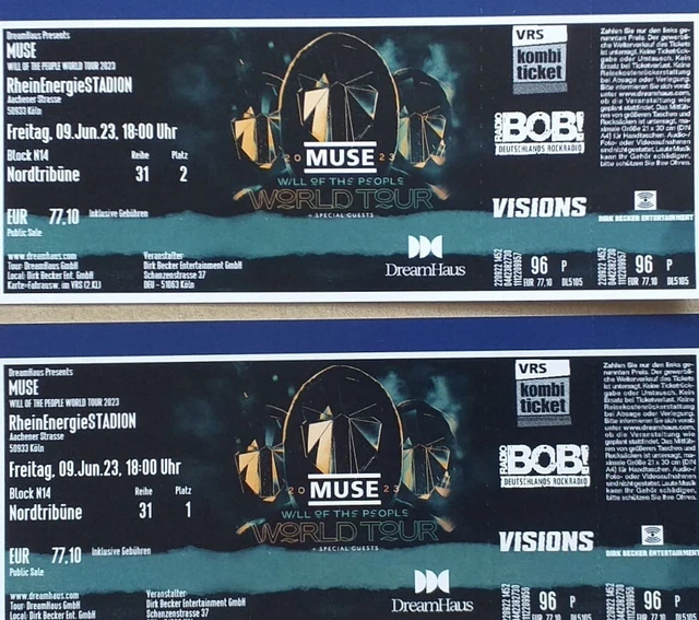 Muse Konzert -Schnäppchen-