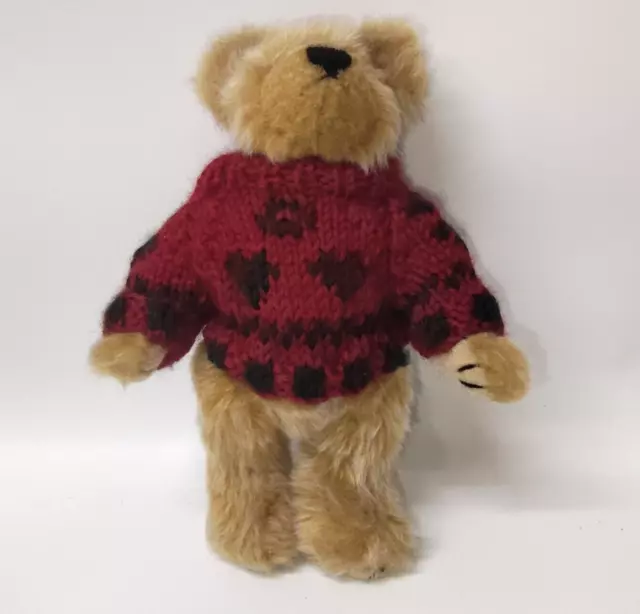 Ty 1993 Attic Treasures Bearkhardt The Bear Teddy Red Sweater Jointed Plush Toy