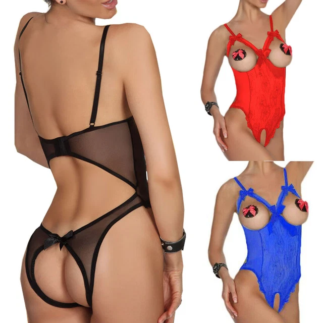 sexy white lingerie Plus Size Red Hypnotic Swirl Sexy Cupless Teddy- Spicy Lingerie main image 0