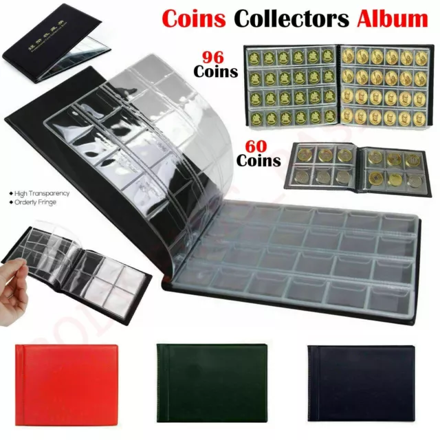 60/96/240 Coins Book Album Folder For Collection Storage Money Penny 50P Coin