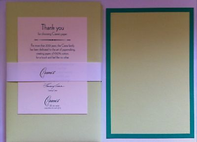 Nib Crane Limon Green Bordered Printable Invitation Cards~Box Of 10