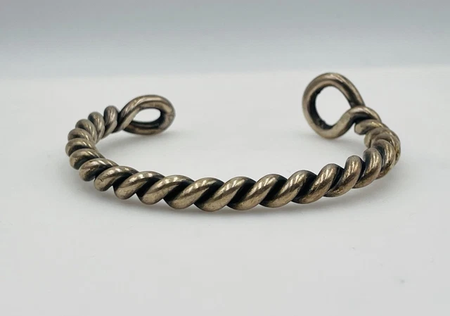 Bracelet Américain Torsadé Acier Inoxydable Texture Perlé - Homme Femme - Neuf Sans Boîte