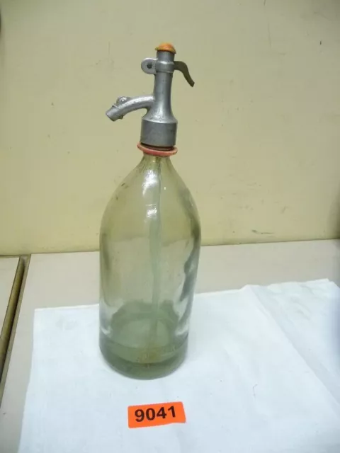 9041. Alte Sodaflasche Siphonflasche 1 Liter old siphon bottle