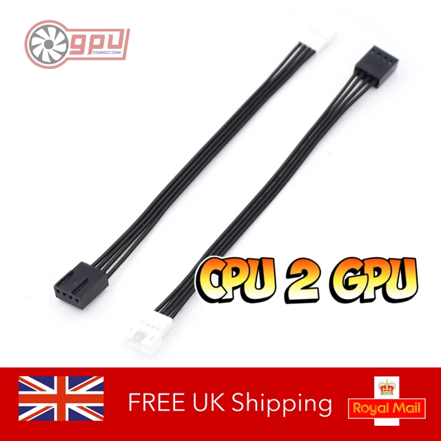 CPU TO GPU Fan Adapter Cable 4Pin PWM (Female) to 4Pin PH2.0 Mini