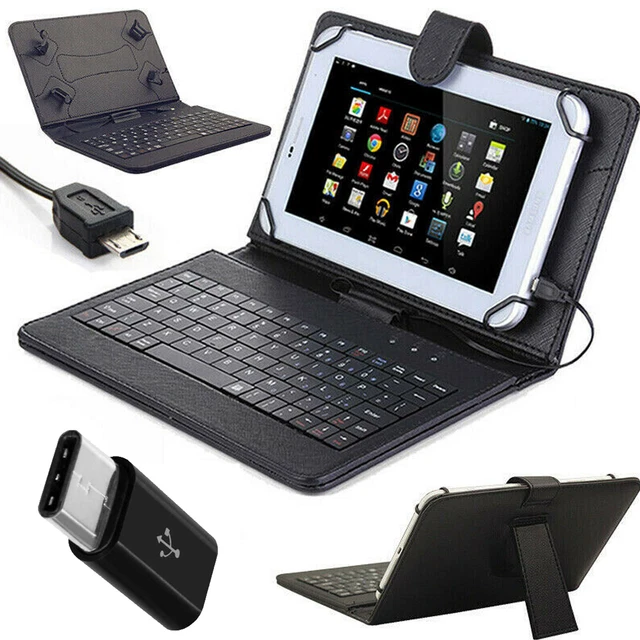 Leather Stand Case Cover with USB Keyboard For 7" 10" 10.1" Brand New Tablet PC