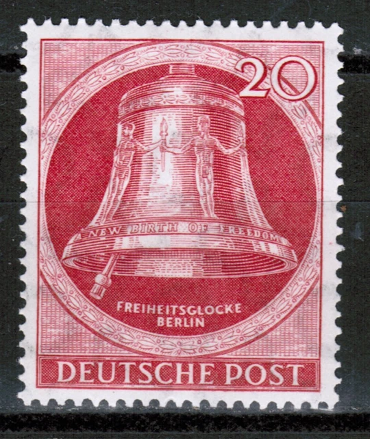 Briefmarke Berlin 1951 Freiheitsglocke Klöppel links postfrisch Michel-Nr. 77