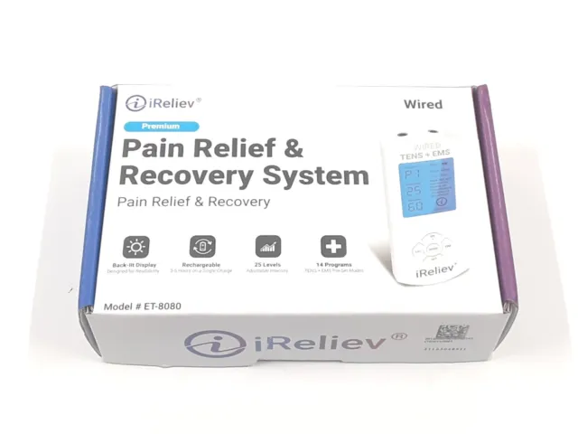 iReliev Premium Wired ET-8080 Pain Relief & Recovery System - Free Shipping