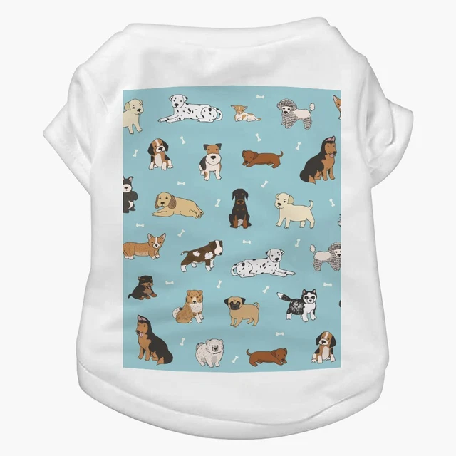 Dogs Pet Shirt - Dog Breed Dog Shirt - Graphic Dog Shirt
