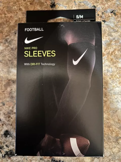 Unisex Size S/M Black Nike Pro Dri Fit Football Arm Sleeves NFS44010SM