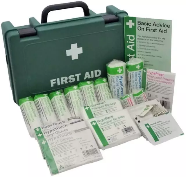 1-10 Person Premium HSE Compliant First Aid Workplace Kit, CE Marked, Long Exp.