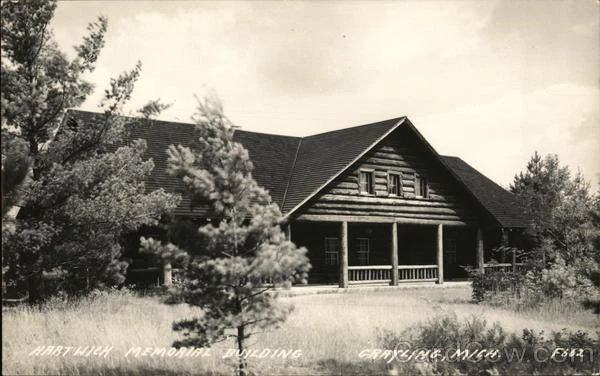 RPPC Grayling,MI Hartwick Memorial Building Crawford County Michigan EKC Vintage
