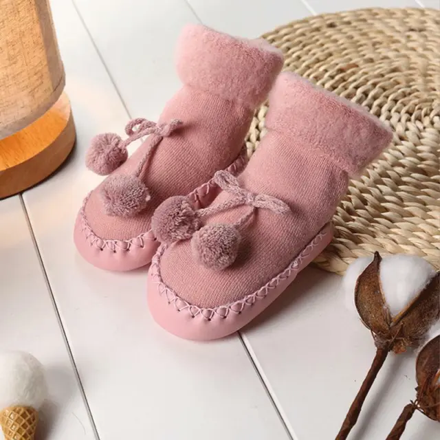 Nuove pantofole calde antiscivolo neonata bambina bambino bambino bambino bambino scarpe di cotone