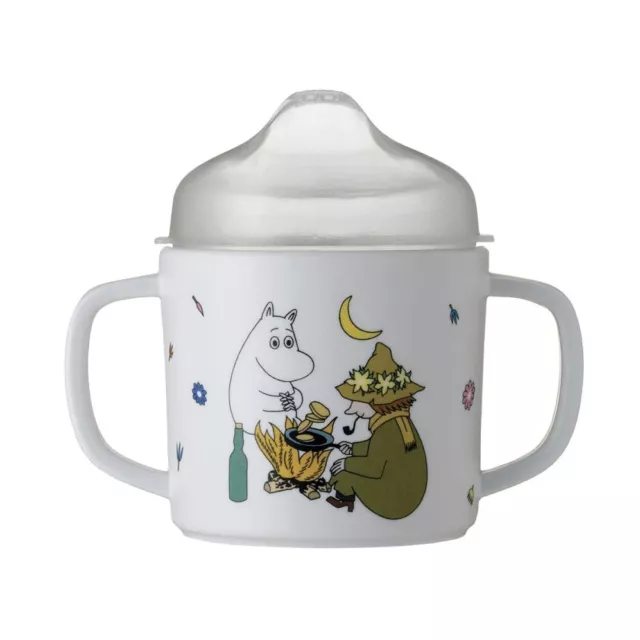 Moomin Shop PETIT JOUR Children's Double Handle with Lid Melamine Cup Japan New