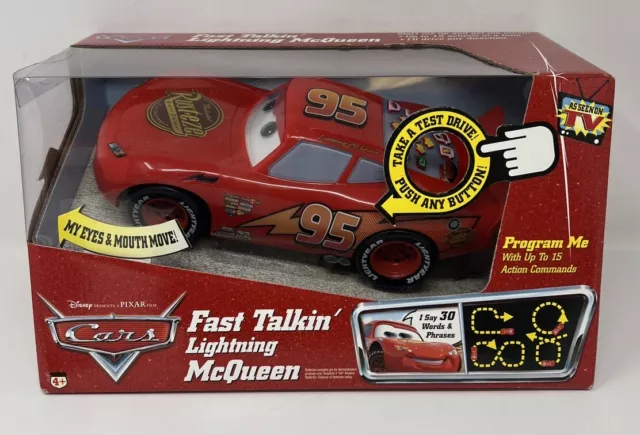 Disney Pixar Cars Fast Talkin' Lightning Mcqueen 15 Programable Stunts Nib