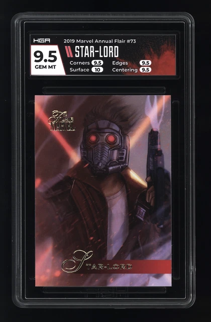 2019 Marvel Annual Flair STAR-LORD Guardians of Galaxy HGA 9.5 Gem Mint POP 1