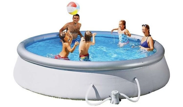 BESTWAY 10FT FAST Set-Inflatable -Above Ground Pool- With Pump, Filter ...