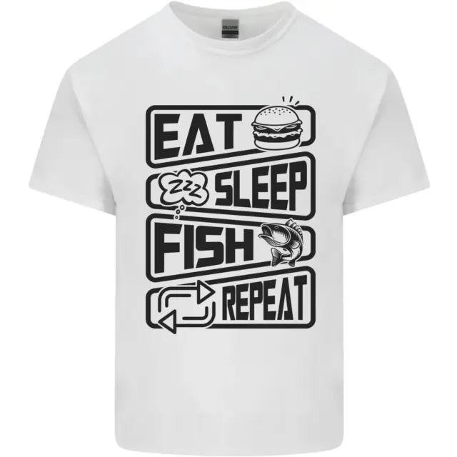 Eat Sleep Fish Repeat Funny Fishing Kids T-Shirt Childrens