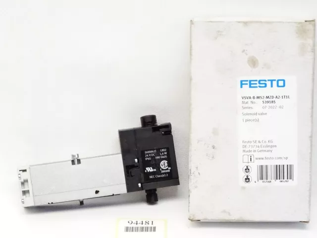 Festo Vanne Magnétique VSVA-B-M52-MZD-A2-1T1L 539185 / Emballage D'Origine