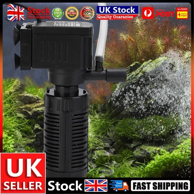 Mini Aquarium Filter Oxygen Air Pump Filtration Submersible Pump for Fish Tank U