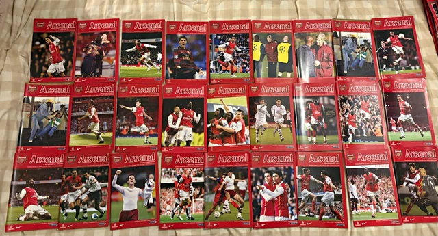 ARSENAL 2007-08 OFFICIAL Matchday programmes x 27 very good £23.58 ...
