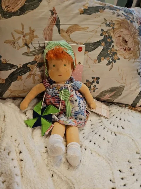 Beautiful KATHE KRUSE Nele Waldorf 15" Doll With RED HAIR and Freckles  NWT