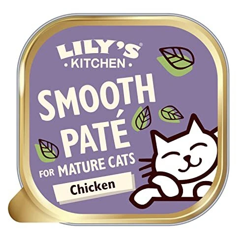 Lily's Kitchen , Smooth Paté Senior Wet Cat Food ,Grain Free Chicken -,19 x 85g