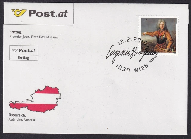 Österreich 2010 FDC, Ersttag mit Sonderstempel " Prinz Eugen "  ANK 2882