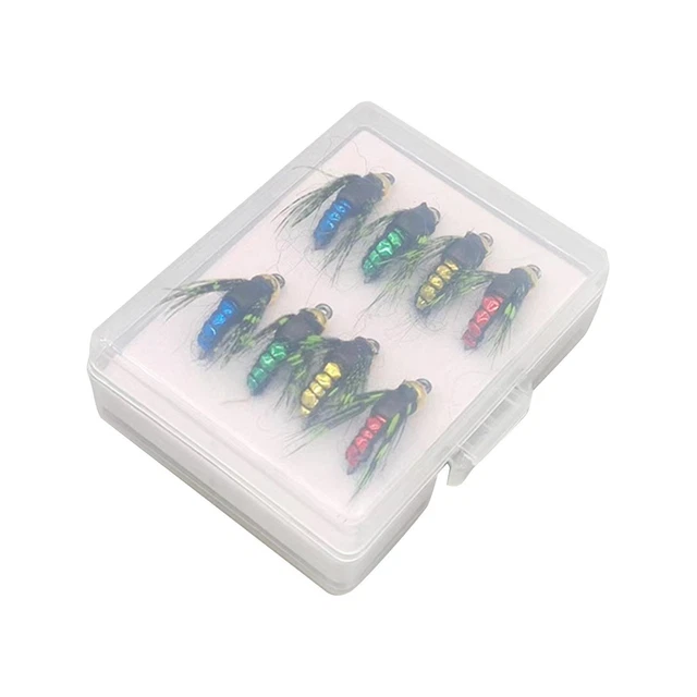 Leurres De Pêche à La Mouche Anciens – Collection En Boîte à Ombres Encadrée