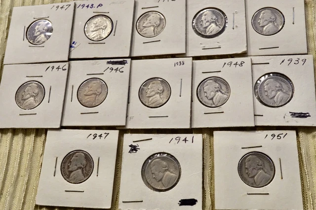 13 Jefferson Nickels        #27