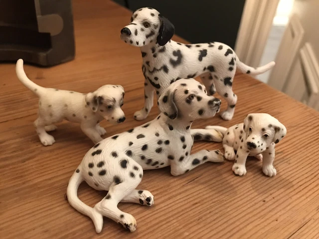8x Mini Welpen Figuren Aus Harz - Leuchtende Hundedekoration