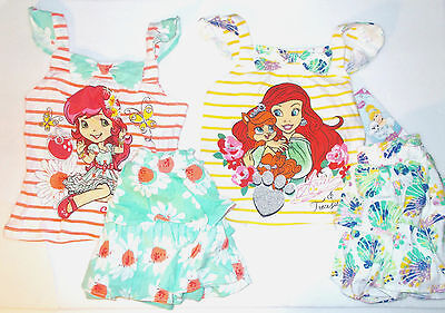Little Mermaid Strawberry Shortcake Girls Skirts Sets 2 Choices Many Sizes NWT