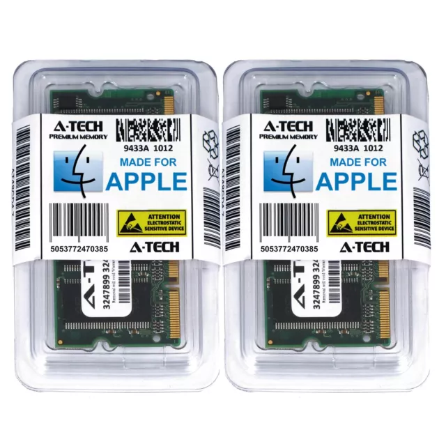 2GB KIT 1GB X2 APPLE iBook PowerBook G4 PC2700 333 Mhz Sodimm Laptop Memory Ram