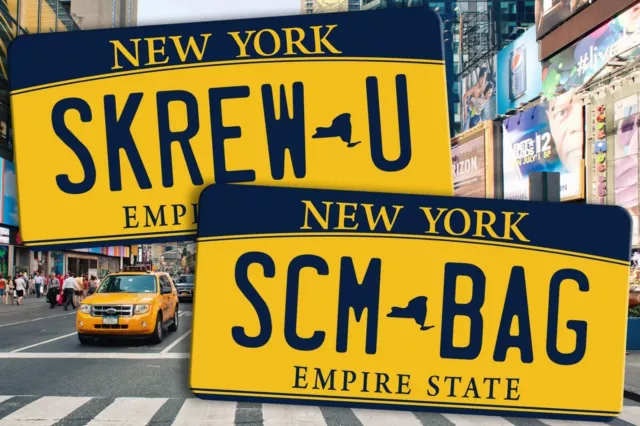 Vintage Retro USA Car License Plate NEW YORK Man Cave Pub Shed Metal Plaque Sign