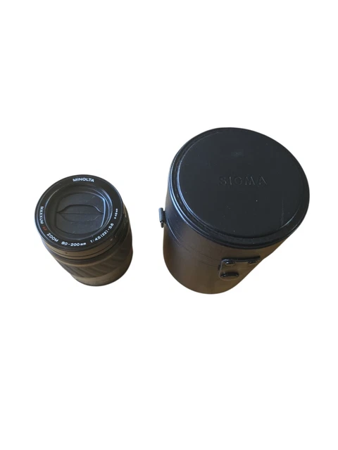 MINOLTA MAXXUM 80-200MM f/4.5-5.6 Zoom Camera Lens With Case