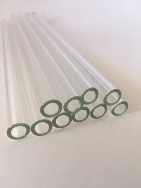 12” Long 10 PACK 12 mm OD 8 ID Glass Pyrex Blowing Tubes 2 mm Thick Wall Tubing