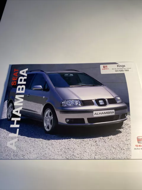 Seat Alhambra Car Sales brochure 2006 UK Market FREE POSTAGE