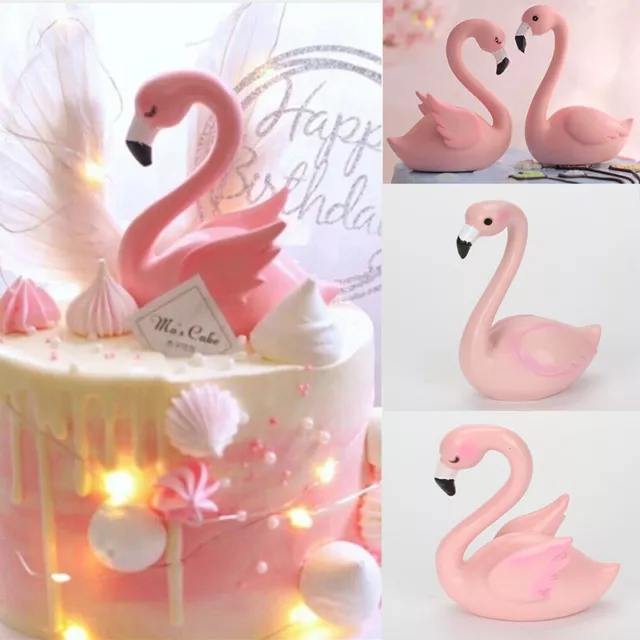 Flamingo Cake Topper Birthday Party Fondant Ornament Figurine Decor Plastic