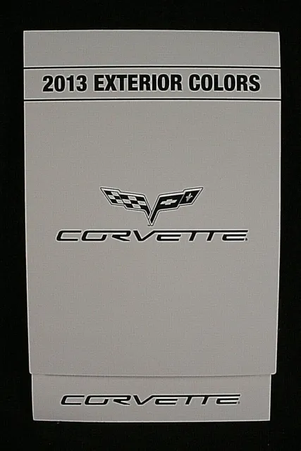 2013 Chevrolet Corvette  Paint Color Chip Brochure - Original
