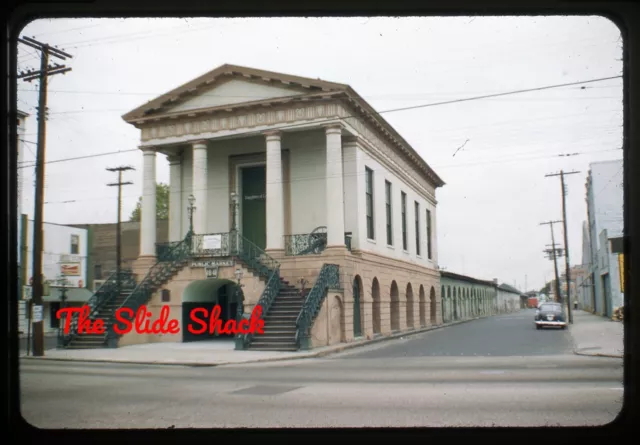 Charleston South Carolina street scene City Market old car 1961 Kodachrome slide